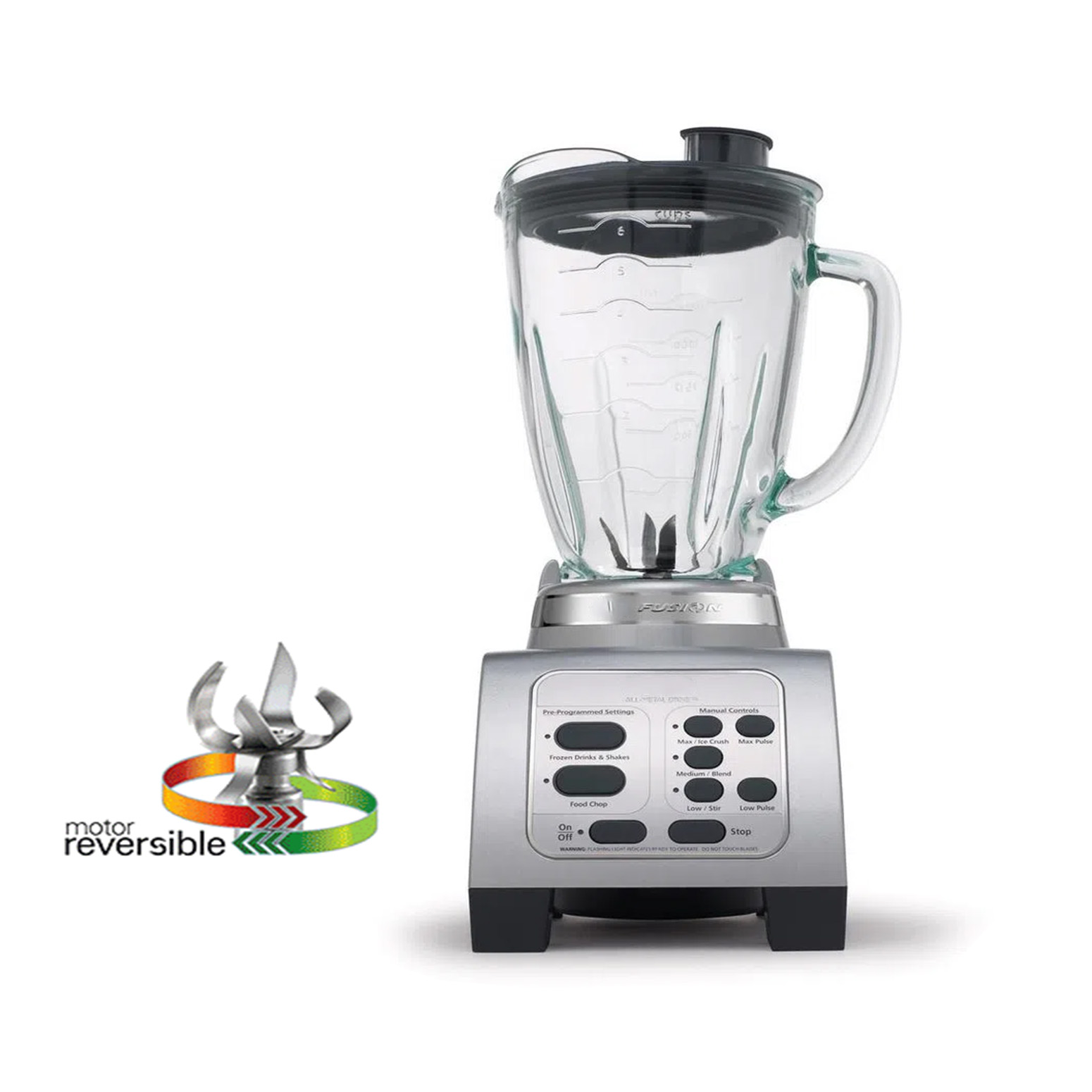 LICUADORA FOSTERIER CON MOTOR REVERSIBLE VASO DE VIDRIO TEMPLADO GRIS - 1
