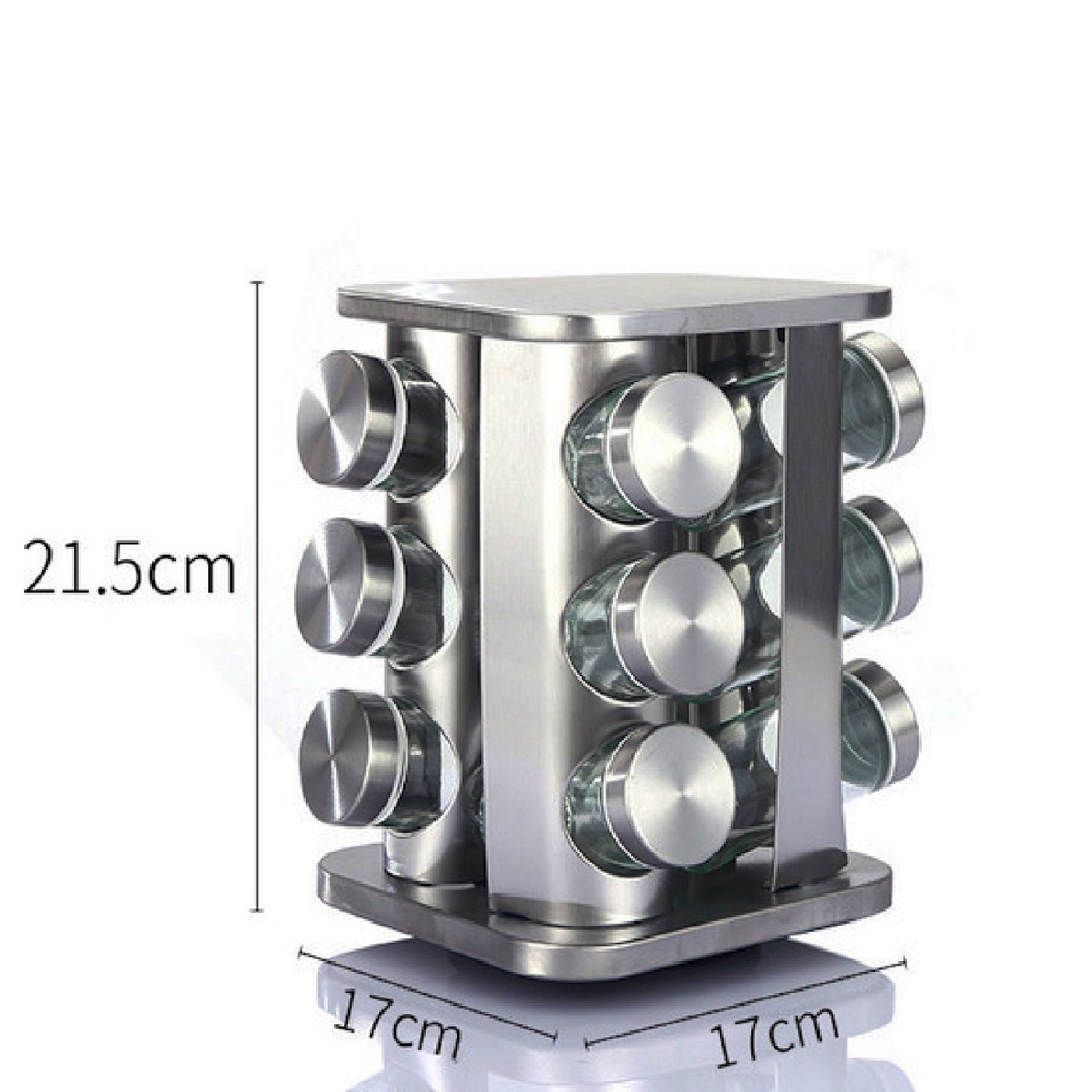 SET DE CONDIMENTEROS 12 FRASCOS CON BASE GIRATORIO MS-393 - 2