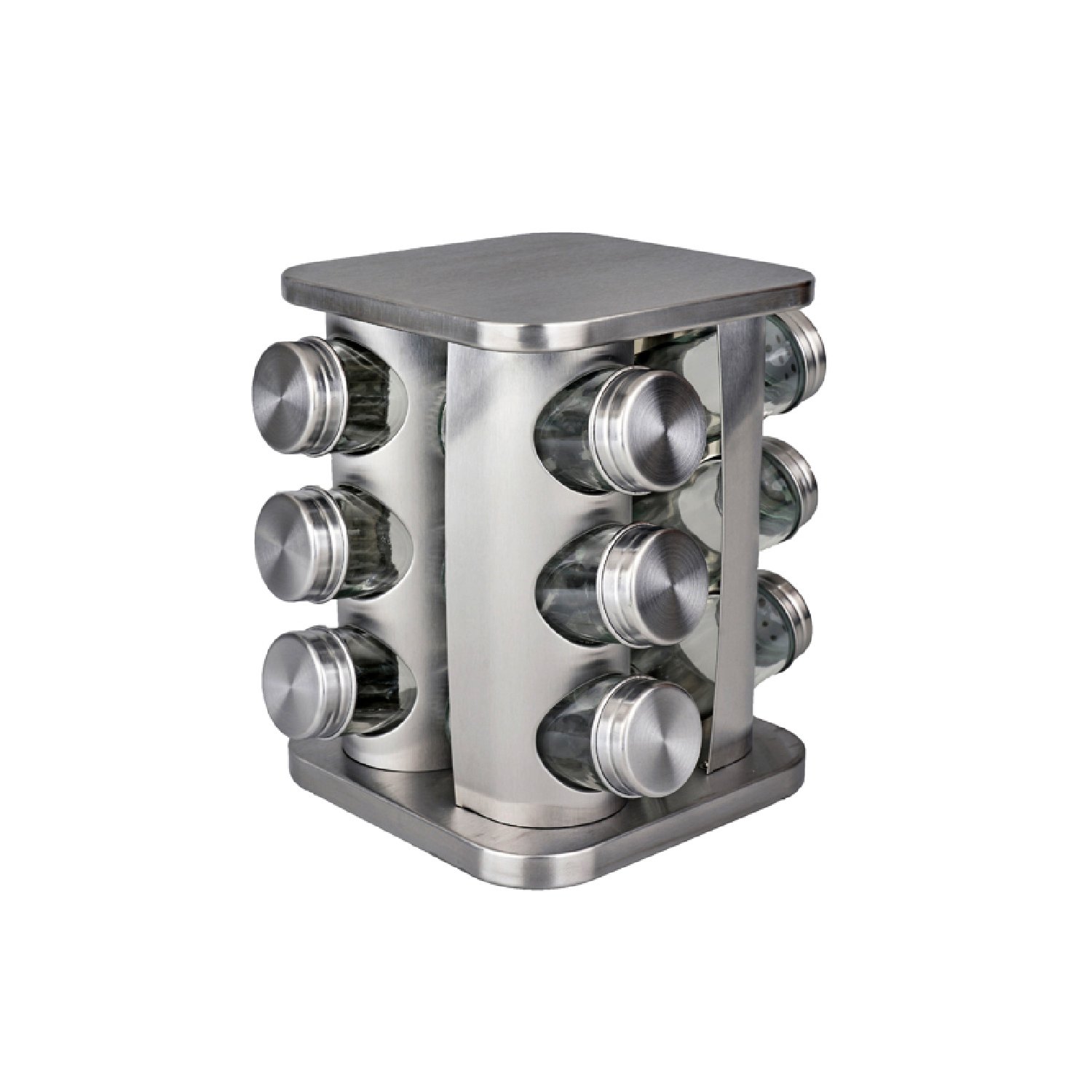 SET DE CONDIMENTEROS 12 FRASCOS CON BASE GIRATORIO MS-393 - 4