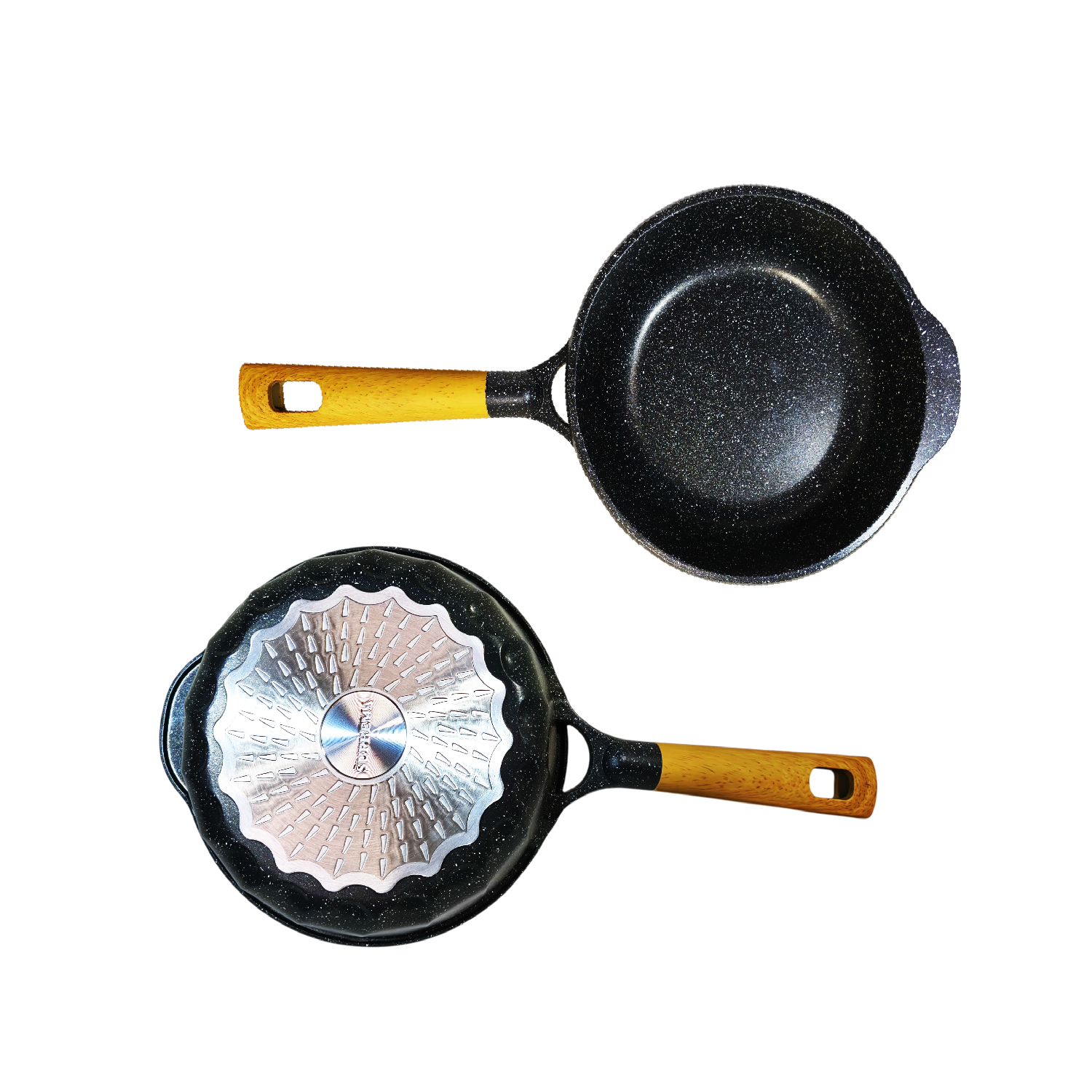 SARTÉN CON TAPA SUPREMA 24CM CERÁMICO ANTIADHERENTE NEGRO - 4