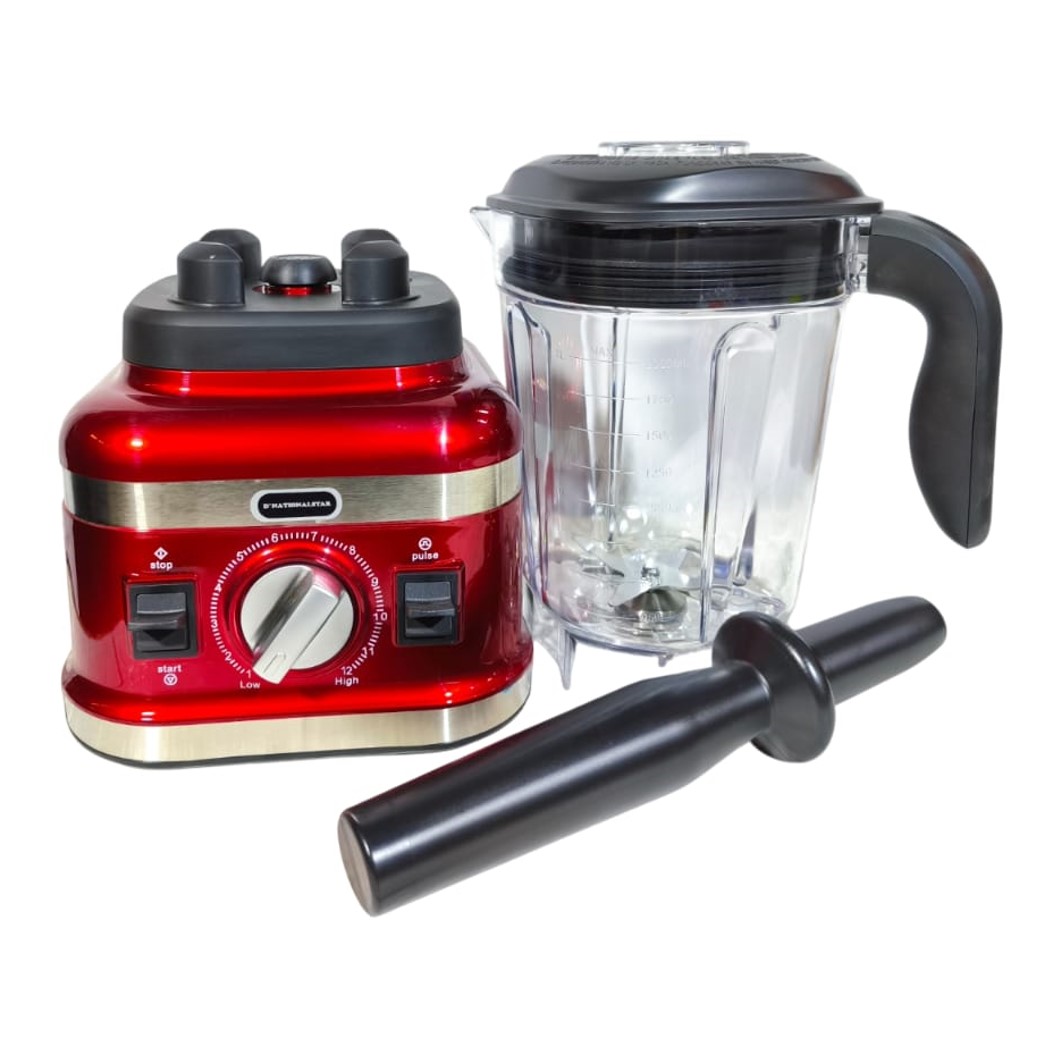 LICUADORA INDUSTRIAL DNATIONALSTAR 2 LITROS 2500 WATTS - ROJO - 3