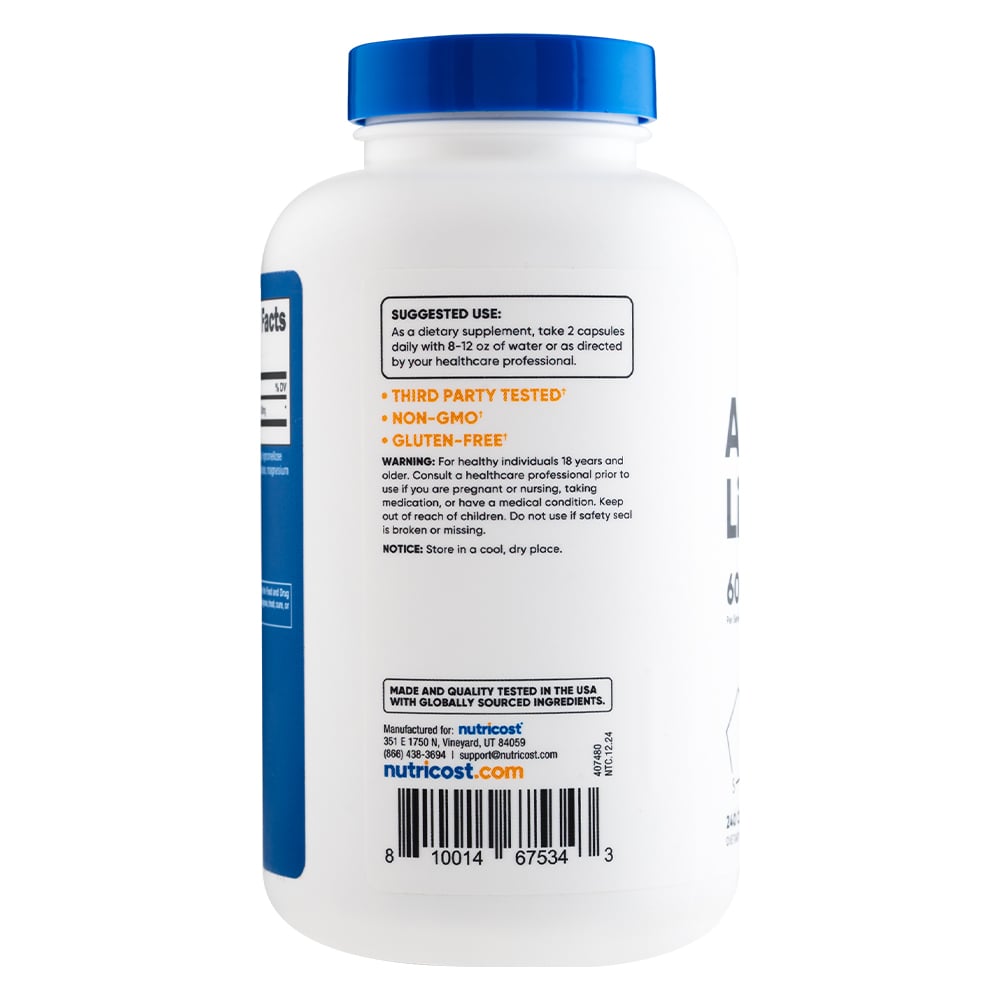 ÁCIDO ALFA LIPÓICO - NUTRICOST - 240 CÁPSULAS - 2