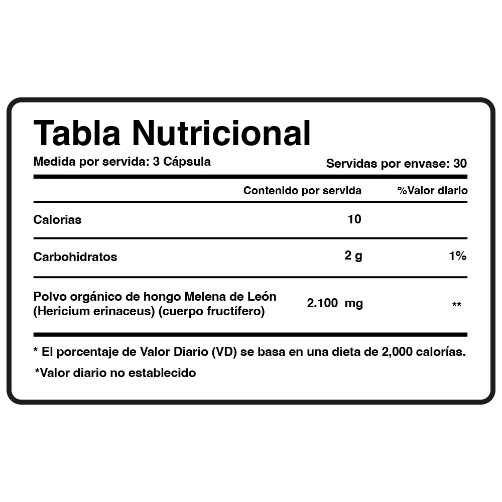 MELENA DE LEON - NUTRICOST - 90 CÁPSULAS - 5