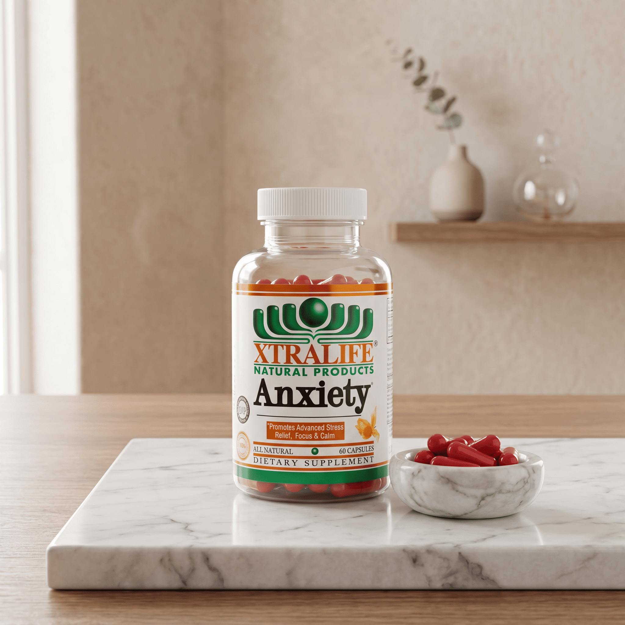 ASHWAGANDHA + RHODIOLA - XTRALIFE - 60 CÁPSULAS - 6