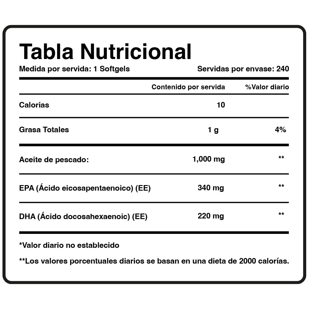 FISH OIL - NUTRICOST - 240 SOFTGELS - 5