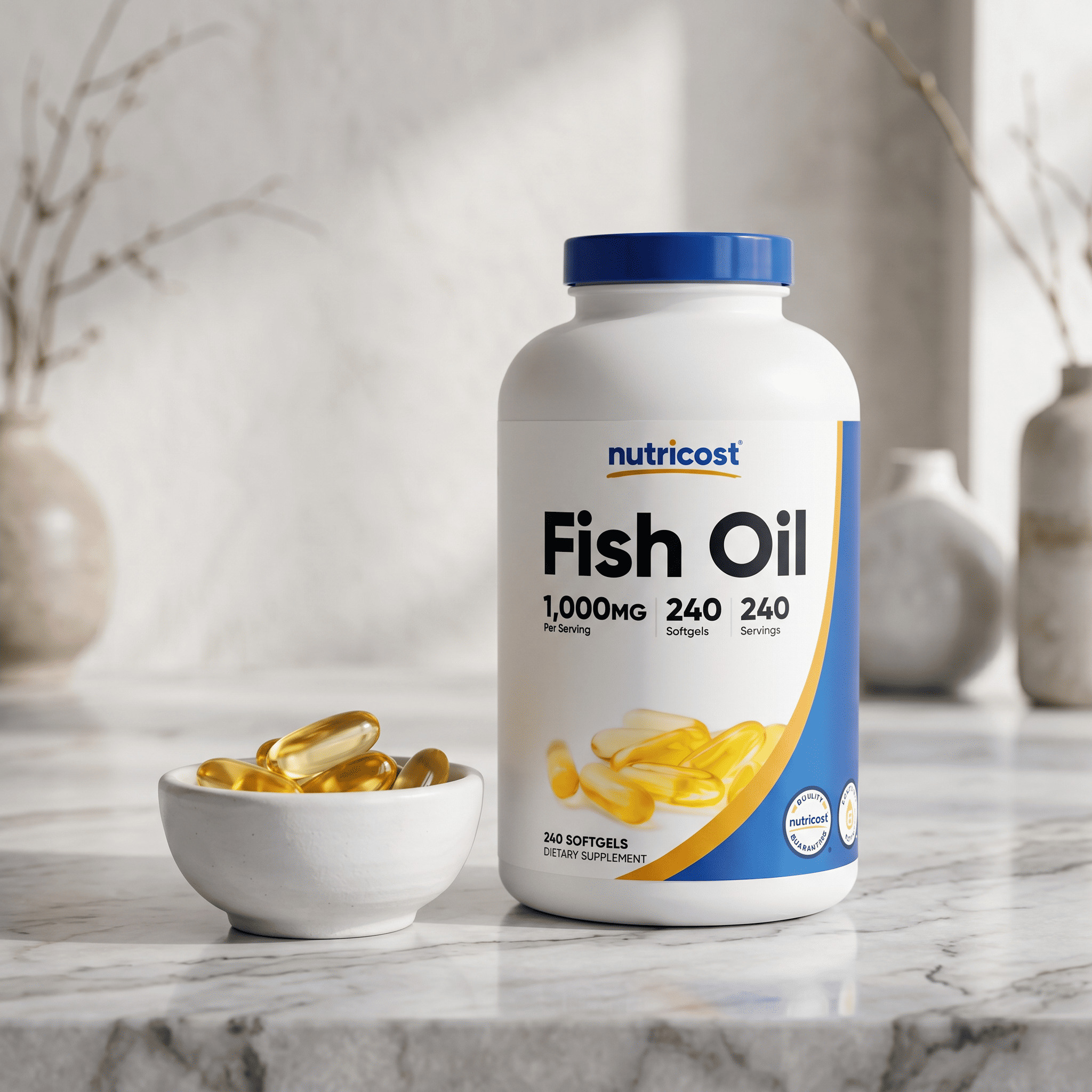 FISH OIL - NUTRICOST - 240 SOFTGELS - 6