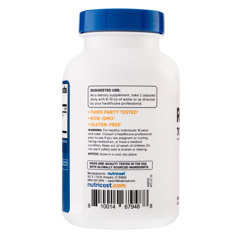 RESVERATROL - NUTRICOST - 120 CÁPSULAS - 3