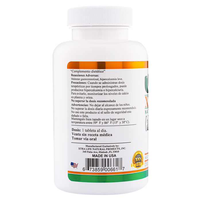 CALCIO - MAGNESIO - ZINC + VITAMINA D - XTRALIFE - 100 TABLETAS - 2