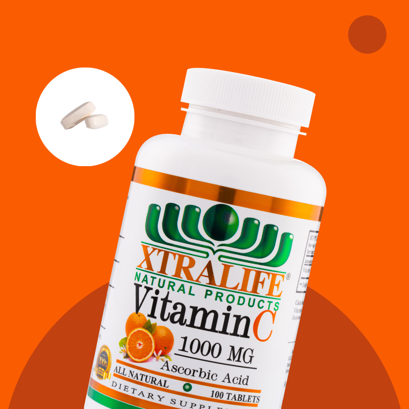 VITAMINA C - XTRALIFE - 100 TABLETAS - 6