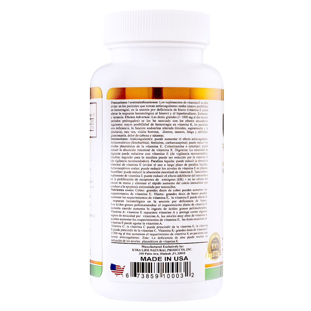 VITAMINA E - XTRALIFE - 60 SOFTGELS - 2