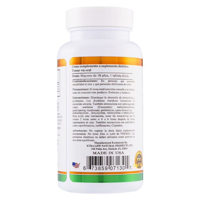 ZINC - XTRALIFE - 60 TABLETAS - 2