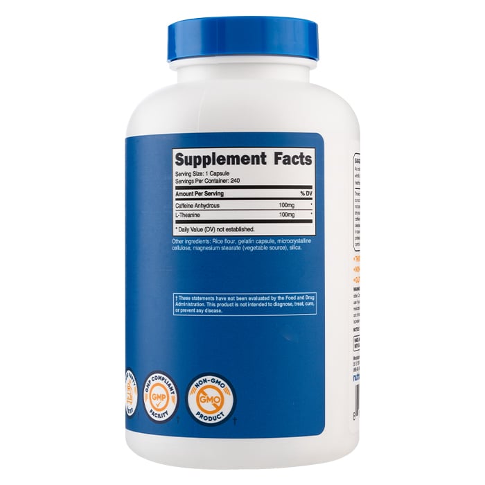 CAFEINA CON L TEANINA - NUTRICOST - 120 CÁPSULAS - 2