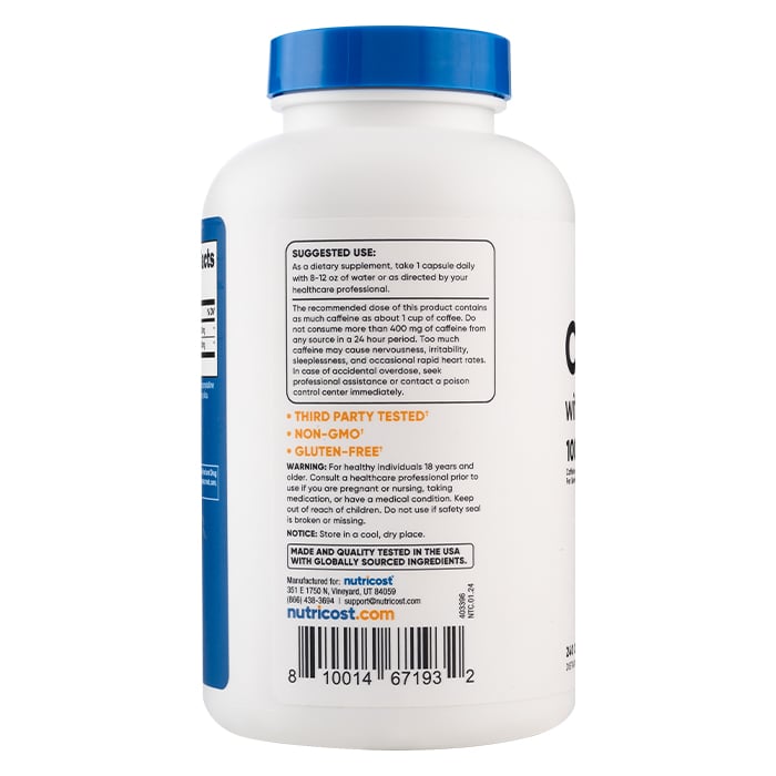 CAFEINA CON L TEANINA - NUTRICOST - 120 CÁPSULAS - 3