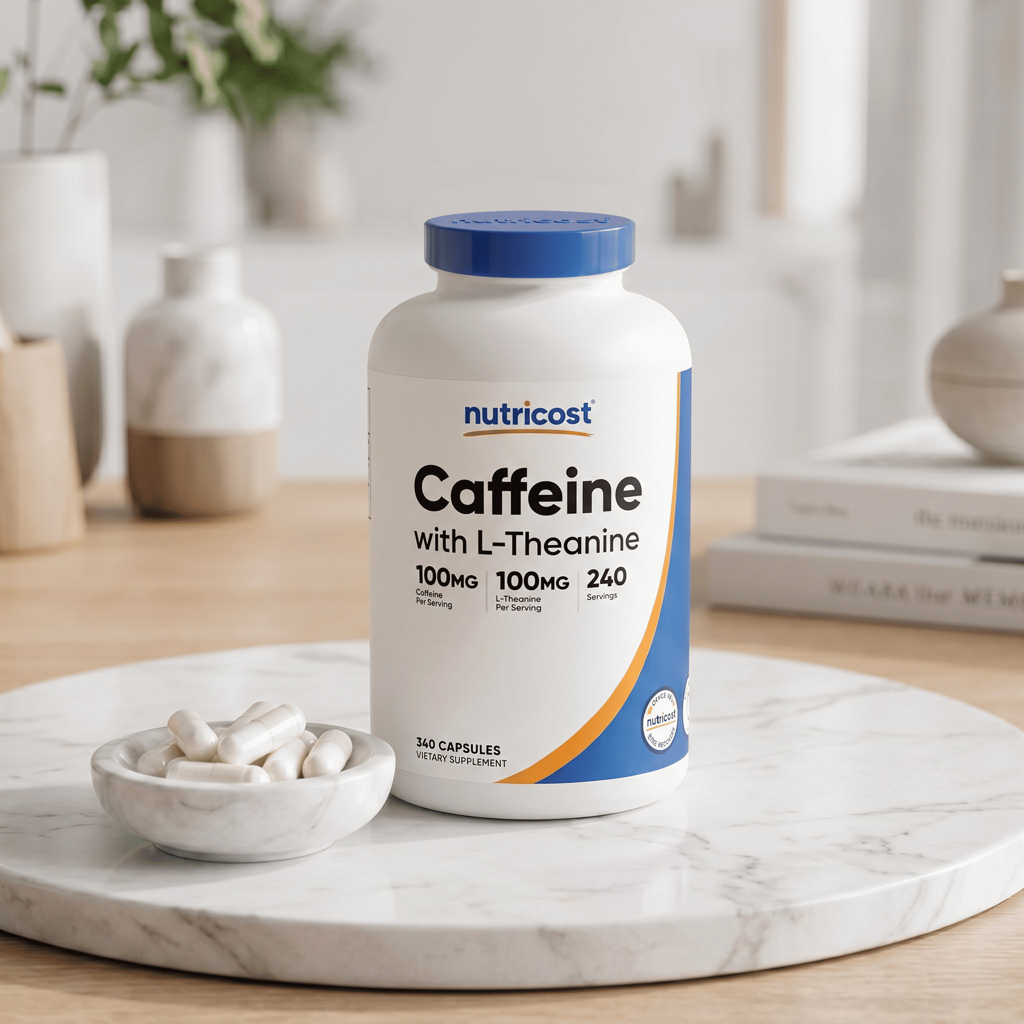 CAFEINA CON L TEANINA - NUTRICOST - 120 CÁPSULAS - 6