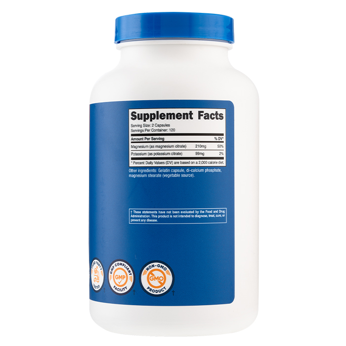 CITRATO MAGNESIO + CITRATO POTASIO - NUTRICOST - 240 CÁPSULAS - 2