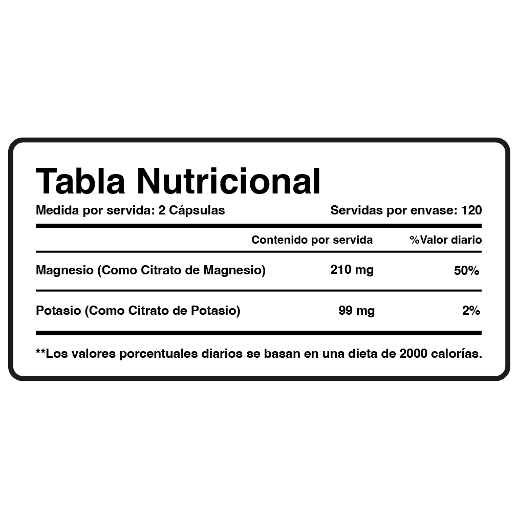 CITRATO MAGNESIO + CITRATO POTASIO - NUTRICOST - 240 CÁPSULAS - 5