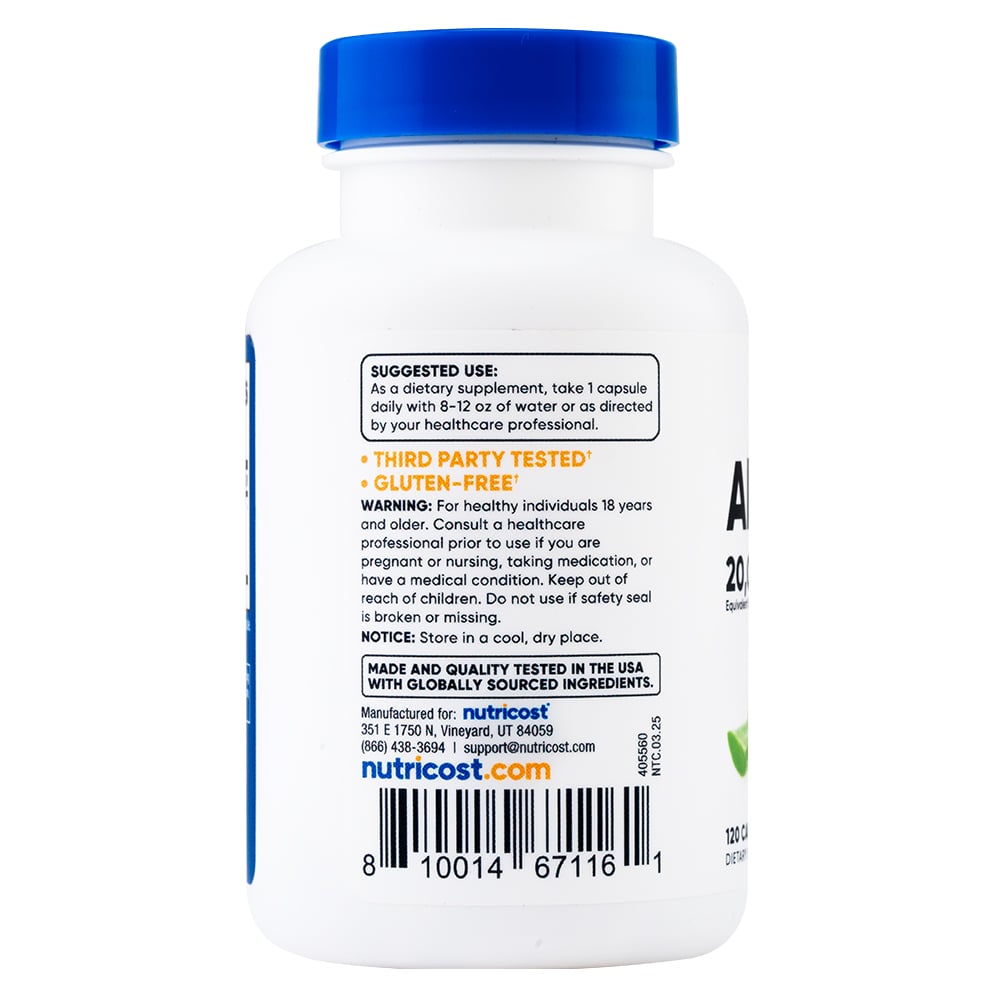 ALOE VERA - NUTRICOST - 120 CÁPSULAS - 3