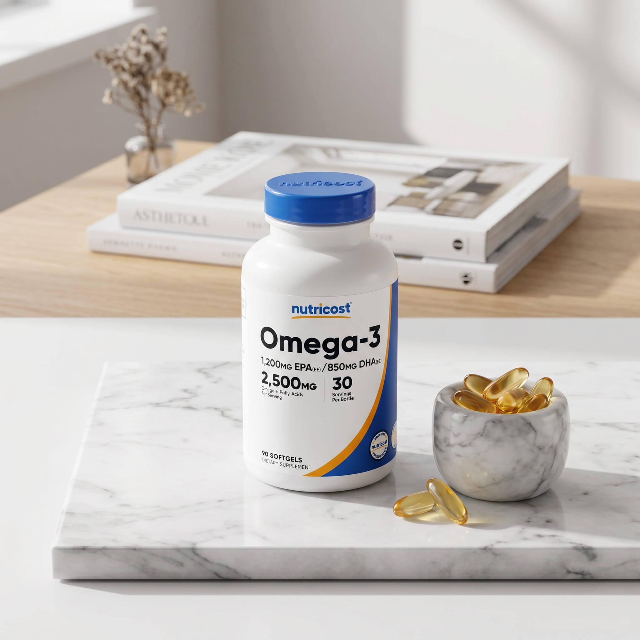 OMEGA 3 - NUTRICOST - 90 SOFTGELS - 6