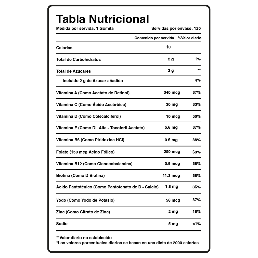 MULTIVITAMINICO NIÑOS - NUTRICOST - 120 GOMITAS - 5