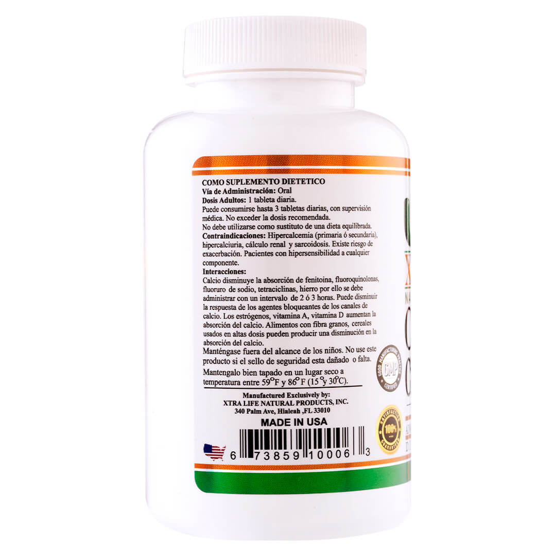 CALCIO CITRATE + VITAMINA D - XTRALIFE - 90 CÁPSULAS - 2