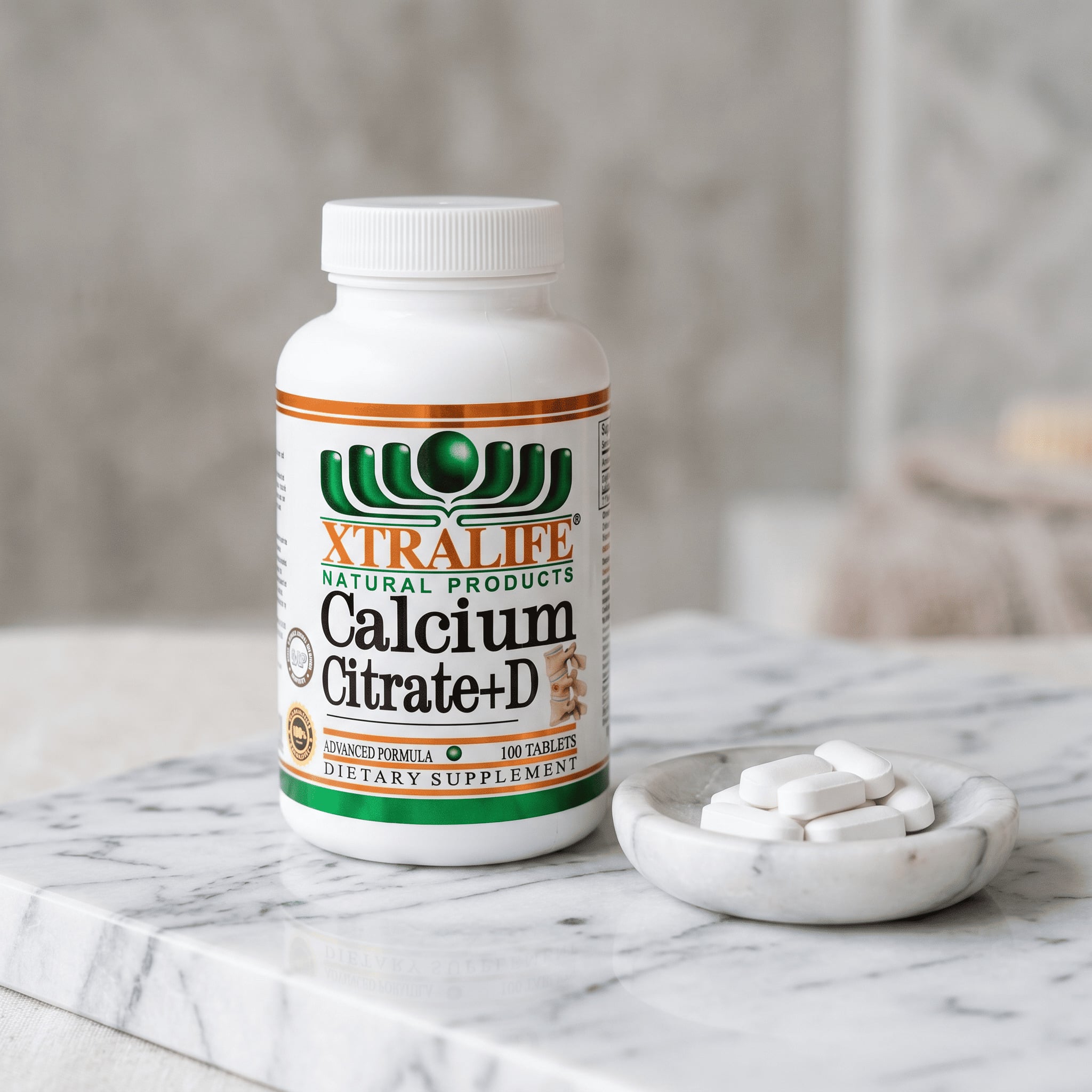 CALCIO CITRATE + VITAMINA D - XTRALIFE - 90 CÁPSULAS - 5