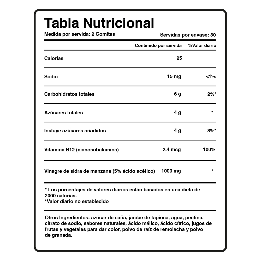 VINAGRE DE MANZANA - GOLI - 60 GOMITAS - 5