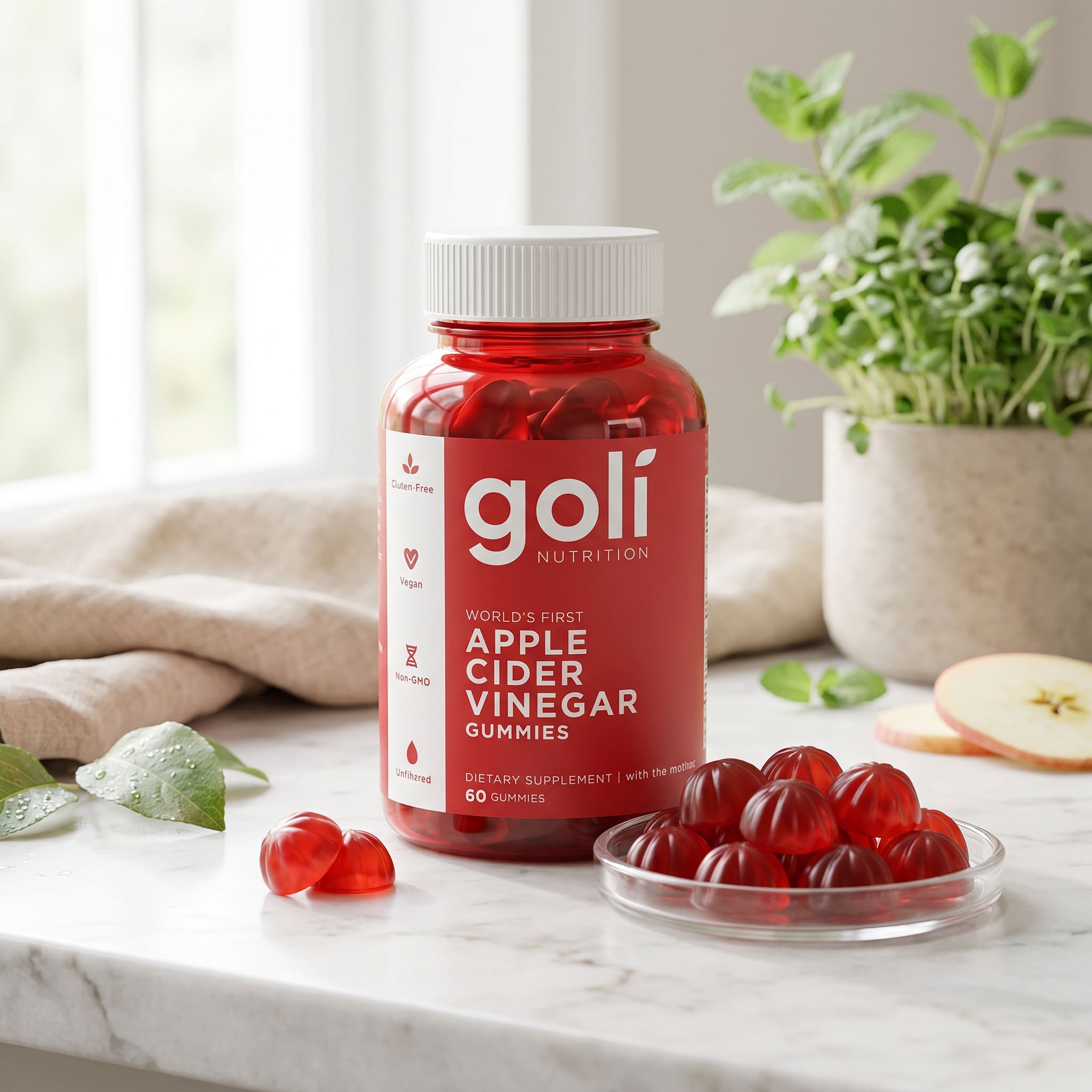 VINAGRE DE MANZANA - GOLI - 60 GOMITAS - 6