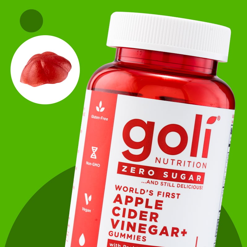 VINAGRE DE MANZANA SIN AZUCAR - GOLI - 60 GOMITAS - 7