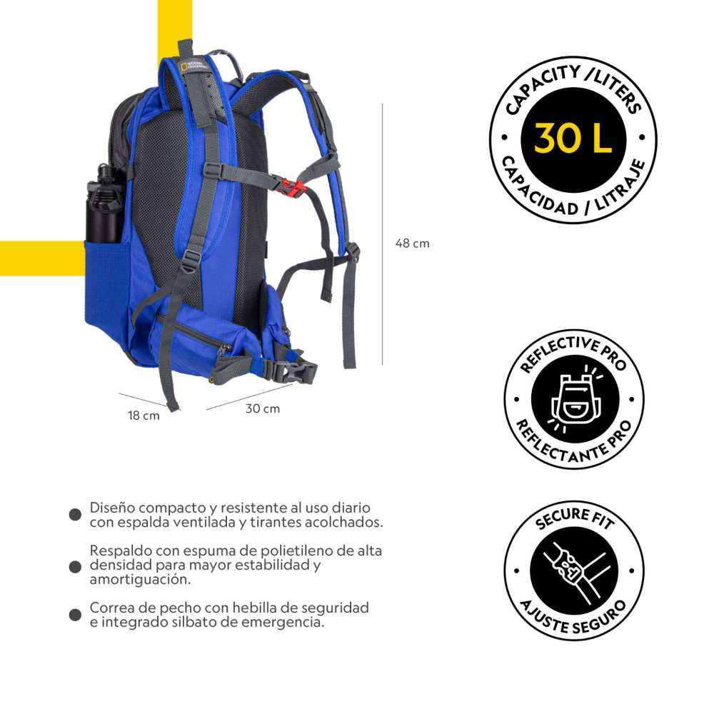 MOCHILA CROSS RIVER COLOR AZUL DE 30 LITROS - NATIONAL GEOGRAPHIC - 7