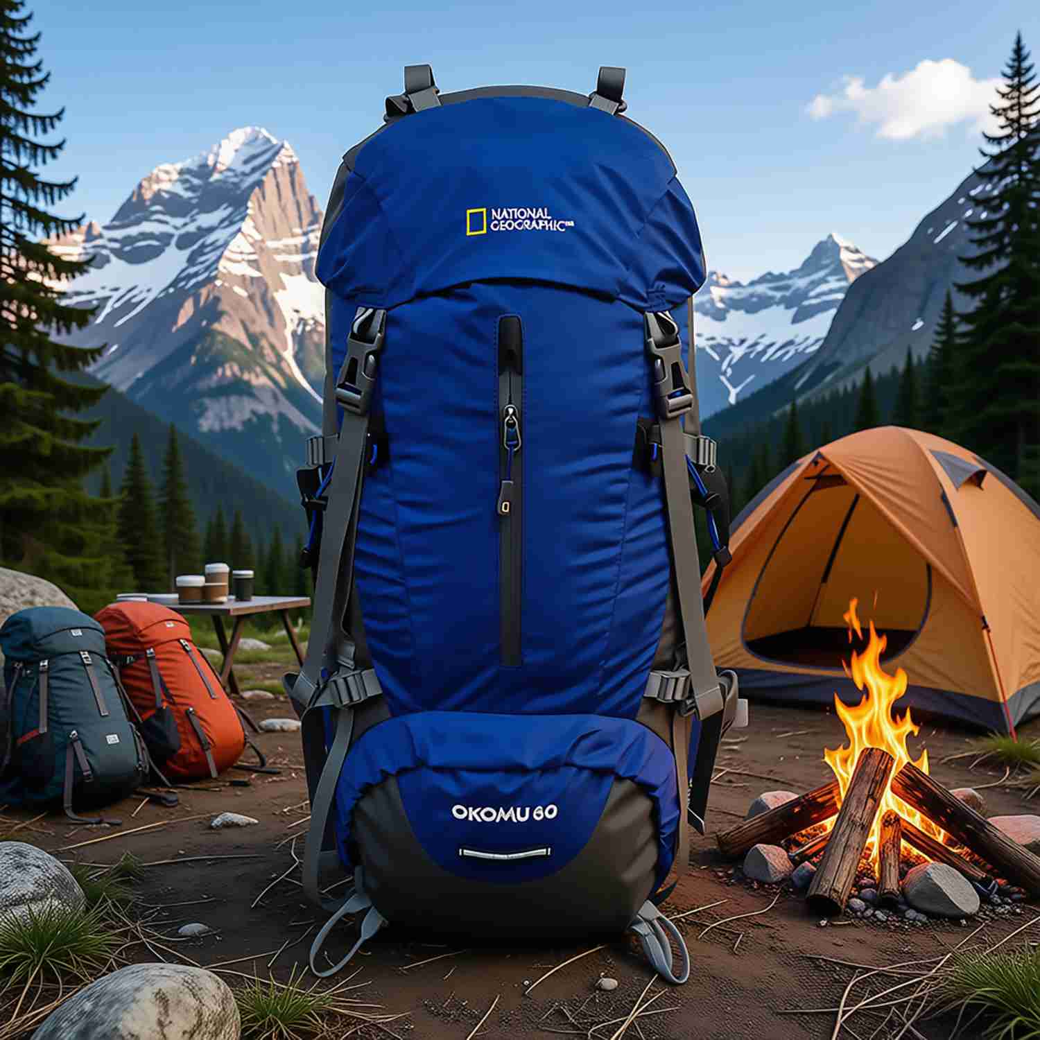 MOCHILA OKOMU COLOR AZUL DE 60 LITROS - NATIONAL GEOGRAPHIC - 4
