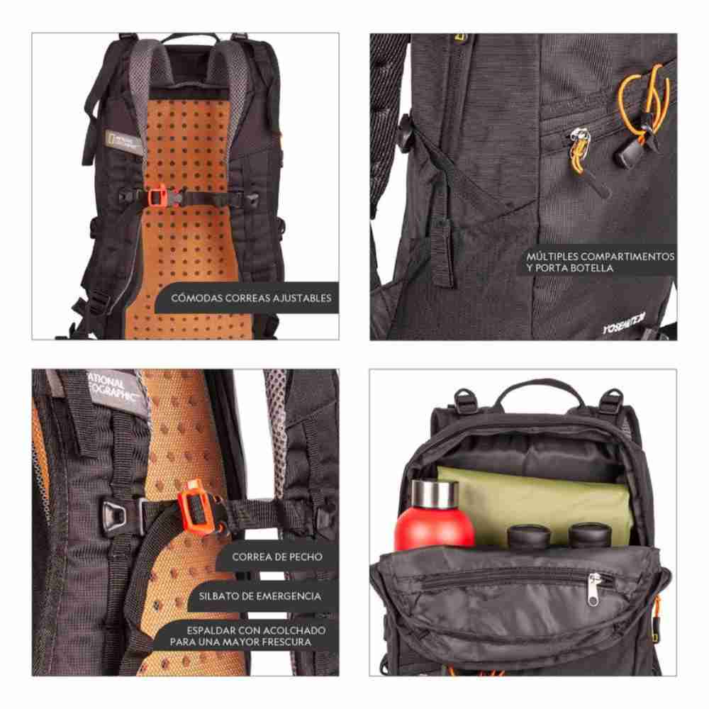 MOCHILA YOSEMITE COLOR NEGRO DE 20 LITROS - NATIONAL GEOGRAPHIC - 5