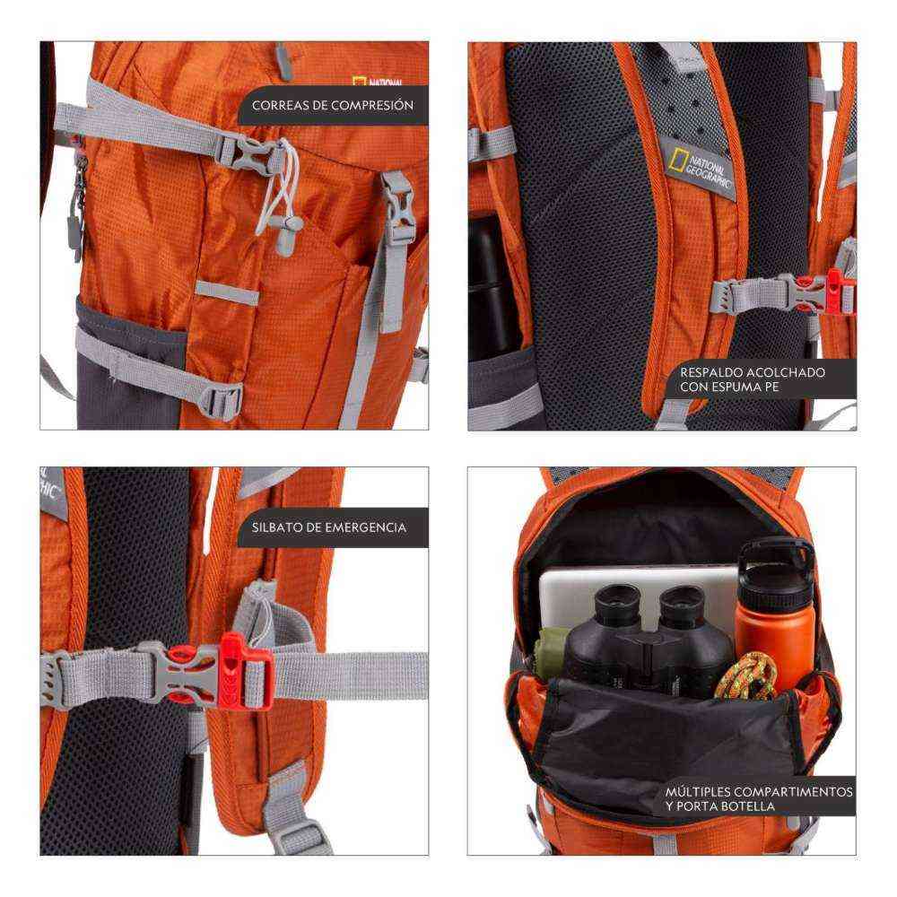MOCHILA SAMBURU COLOR NARANJA DE 20 LITROS - NATIONAL GEOGRAPHIC - 6