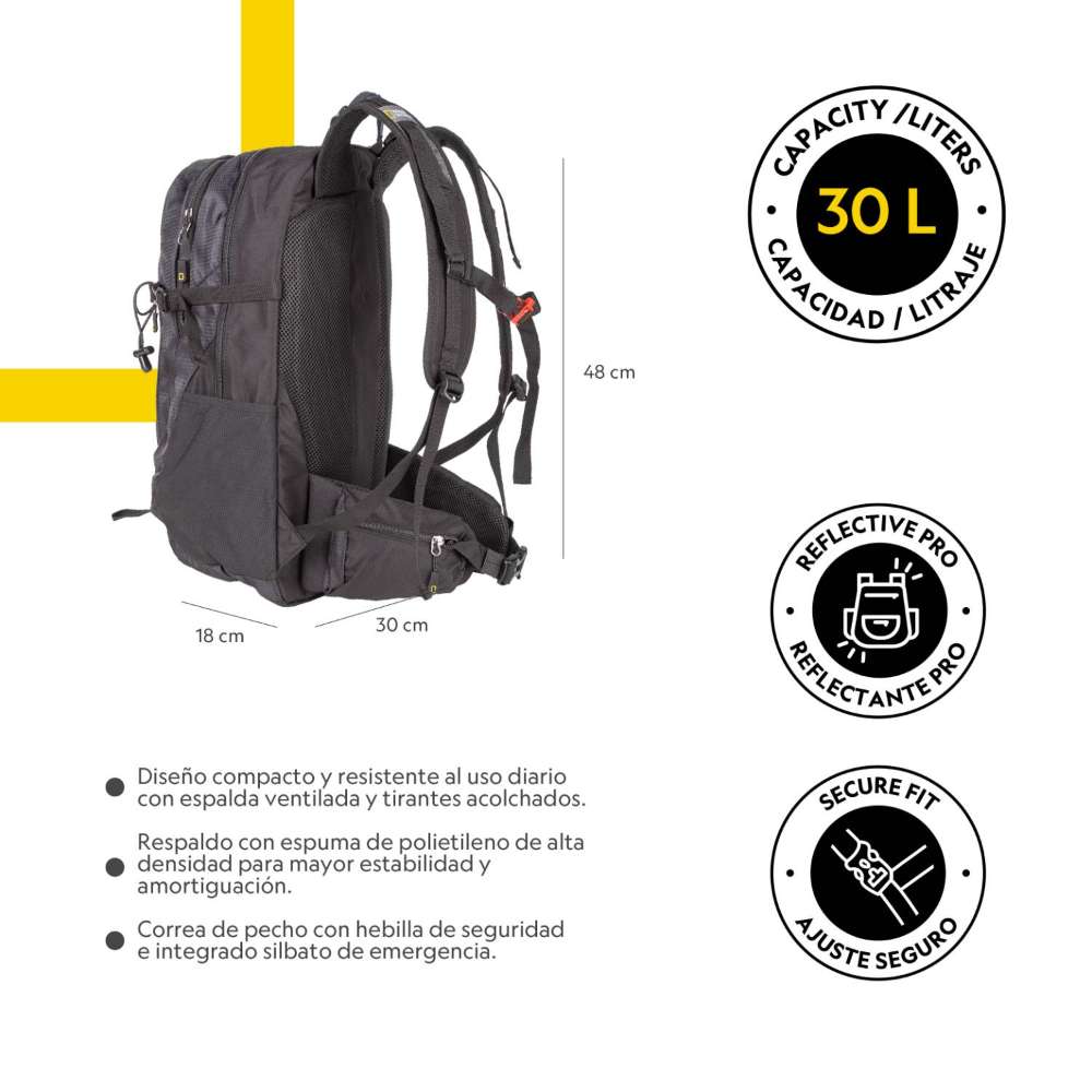 MOCHILA CROSS RIVER COLOR NEGRO DE 30 LITROS - NATIONAL GEOGRAPHIC - 7