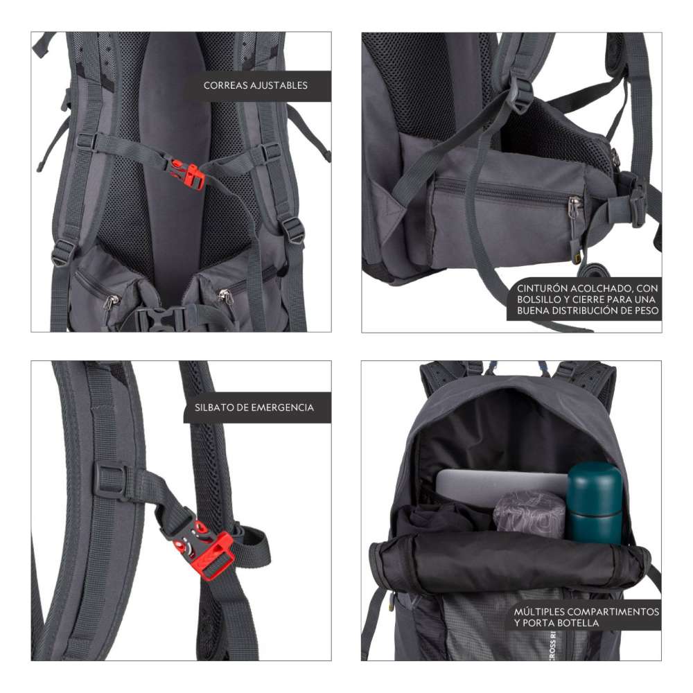MOCHILA CROSS RIVER COLOR GRIS DE 30 LITROS - NATIONAL GEOGRAPHIC - 6