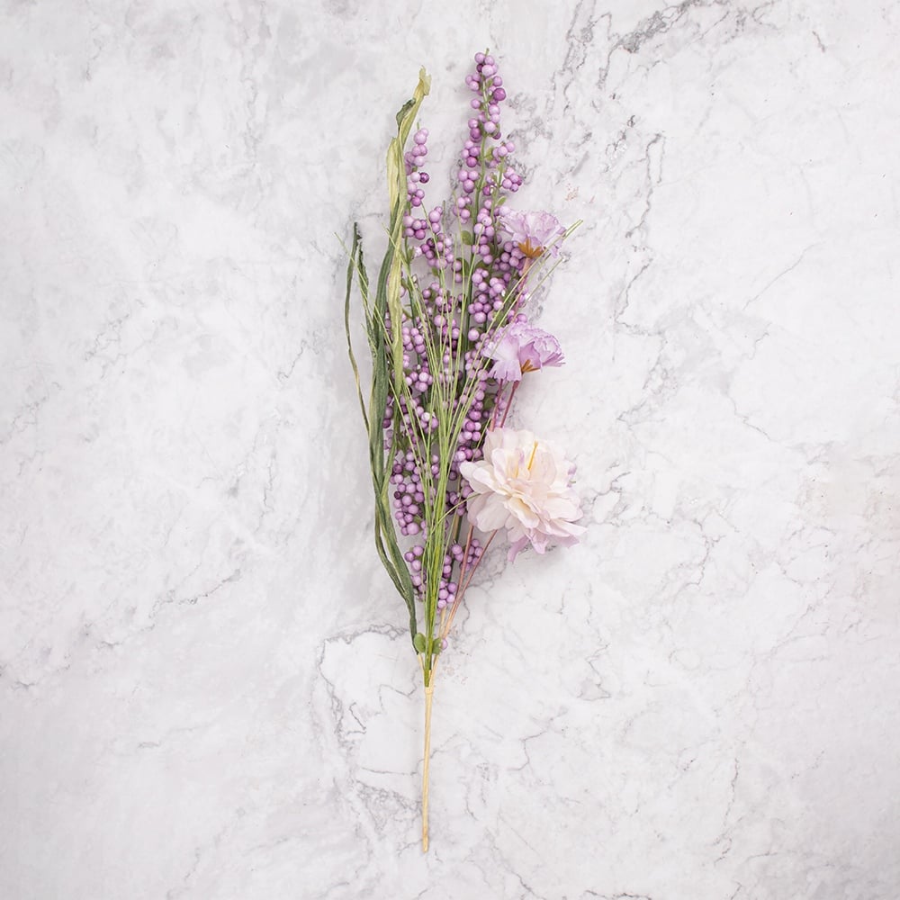 PACK DE 2 FLORES CON FOLLAJE MORADO PANORAMA HOGAR - 1
