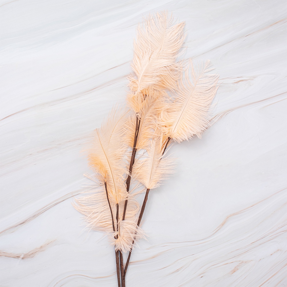 SETX2 PLUMAS BEIGE EN VARA 100CM PVC - 2