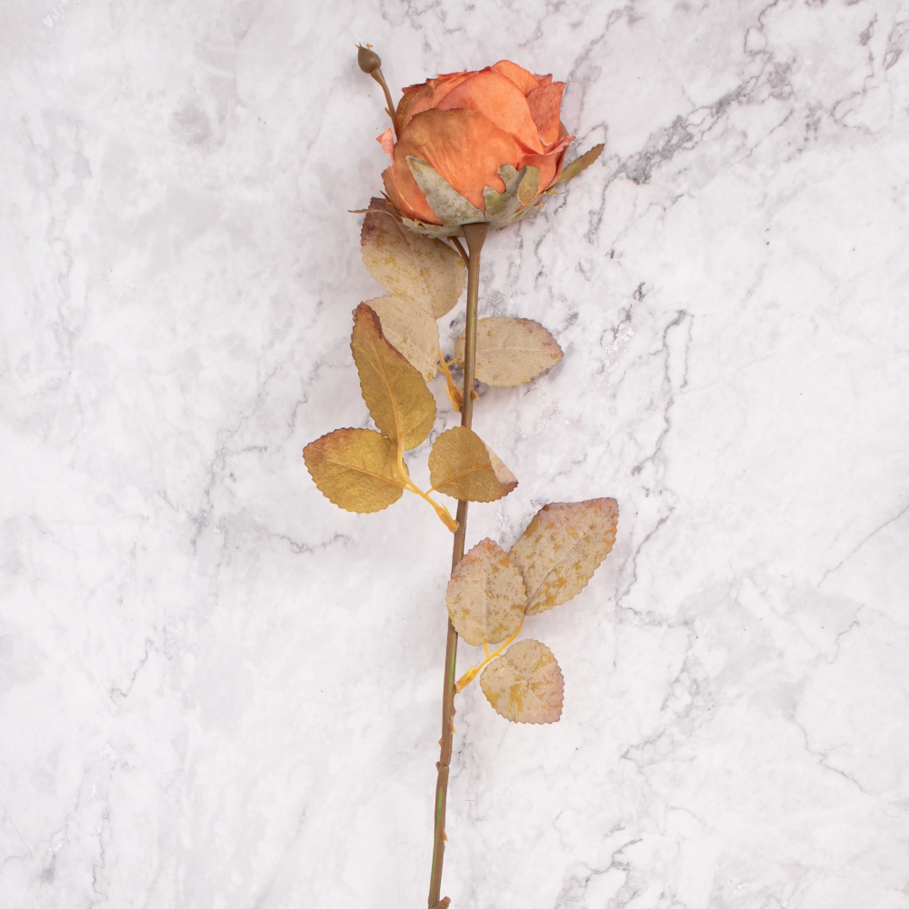 PACK DE 2 ROSAS EN VARA NARANJA PACK DE 2 PANORAMA HOGAR - 1