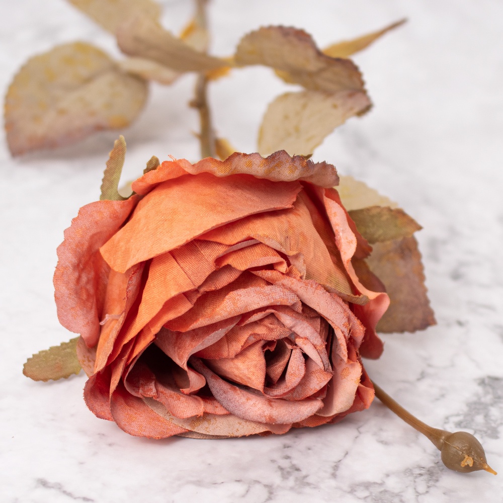 PACK DE 2 ROSAS EN VARA NARANJA PACK DE 2 PANORAMA HOGAR - 2