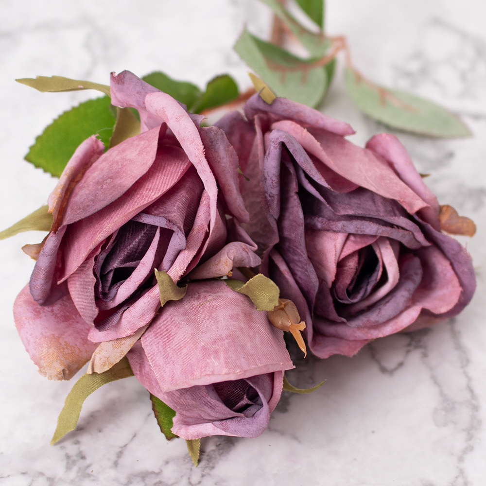 PACK DE 2 ROSAS MORADO PANORAMA HOGAR - 2
