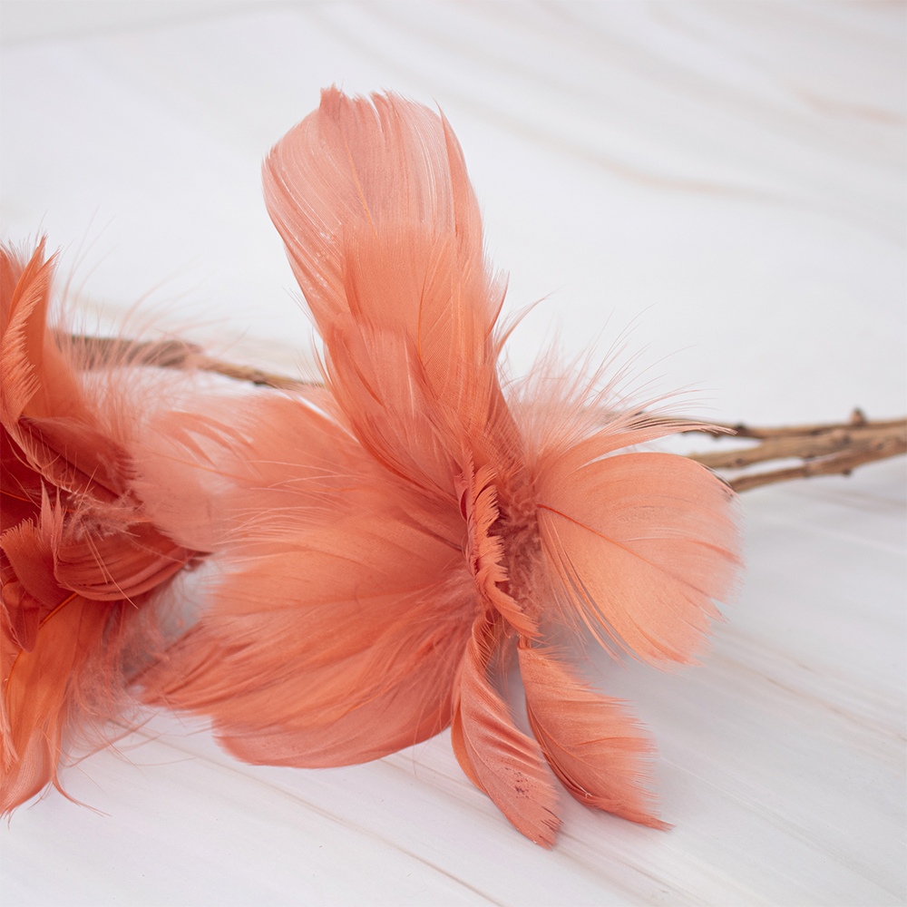 PLUMAS EN VARA PVC 58CM NARANJA - 3