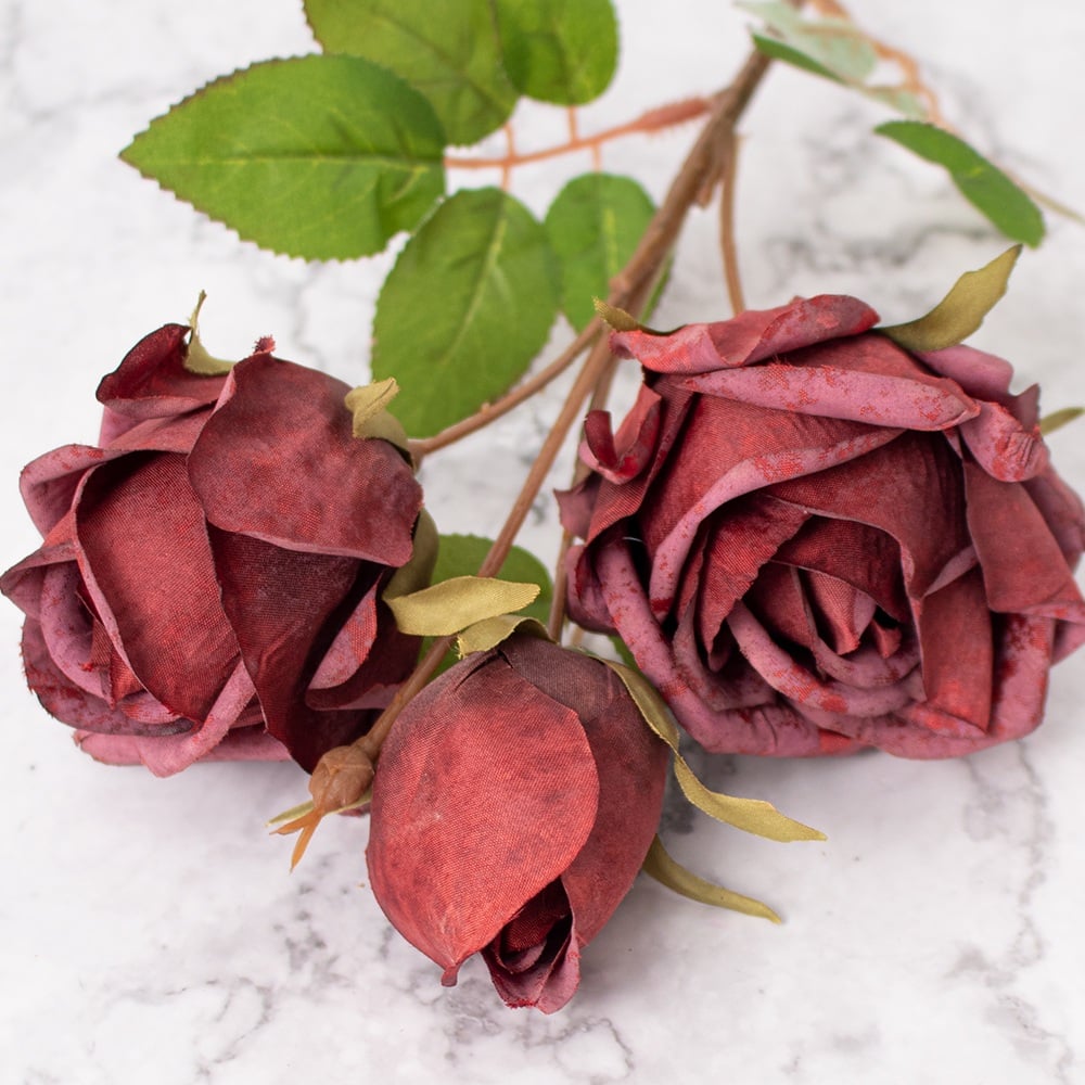 PACK DE 2 ROSAS ROJO PANORAMA HOGAR - 2