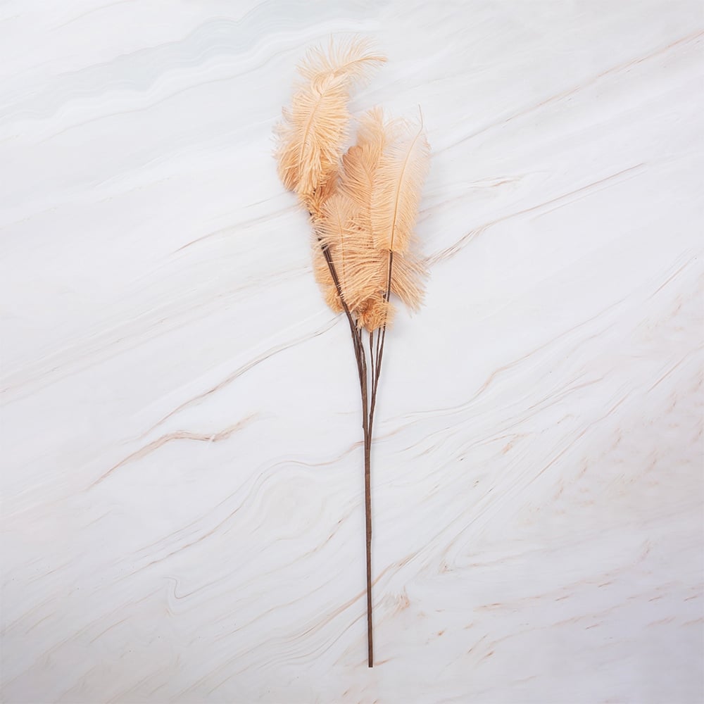 SETX2 PLUMAS BEIGE EN VARA PVC 100CM - 1