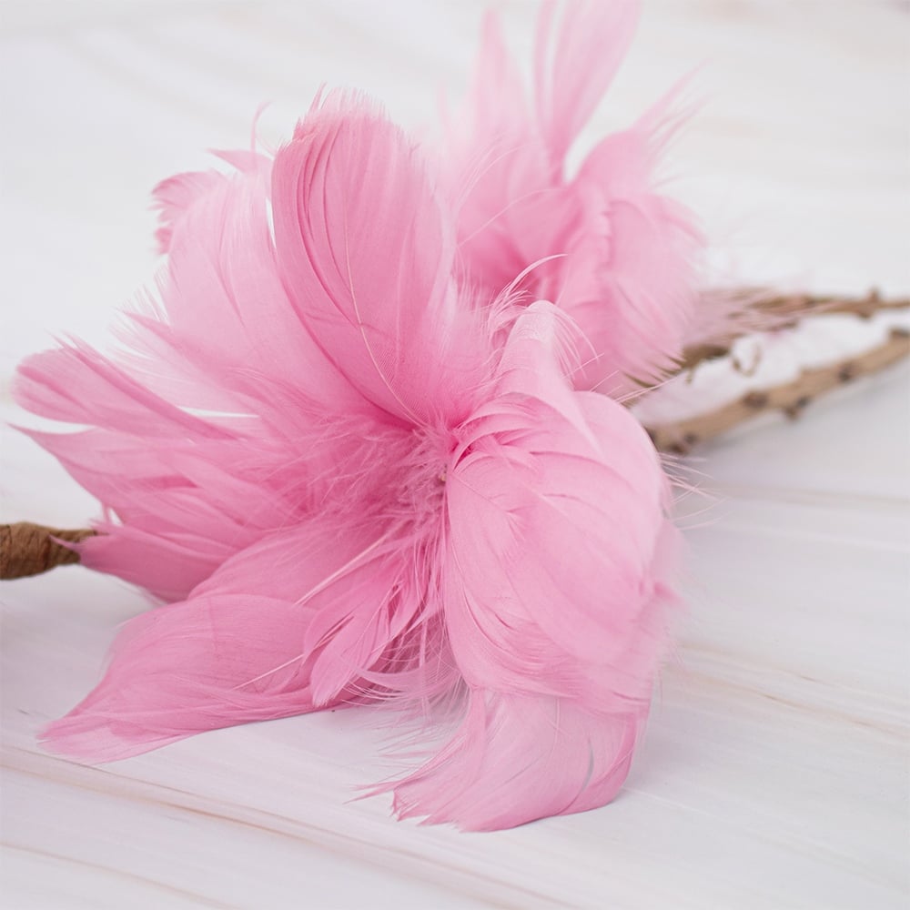 PLUMAS EN VARA PVC 58CM ROSADO - 3