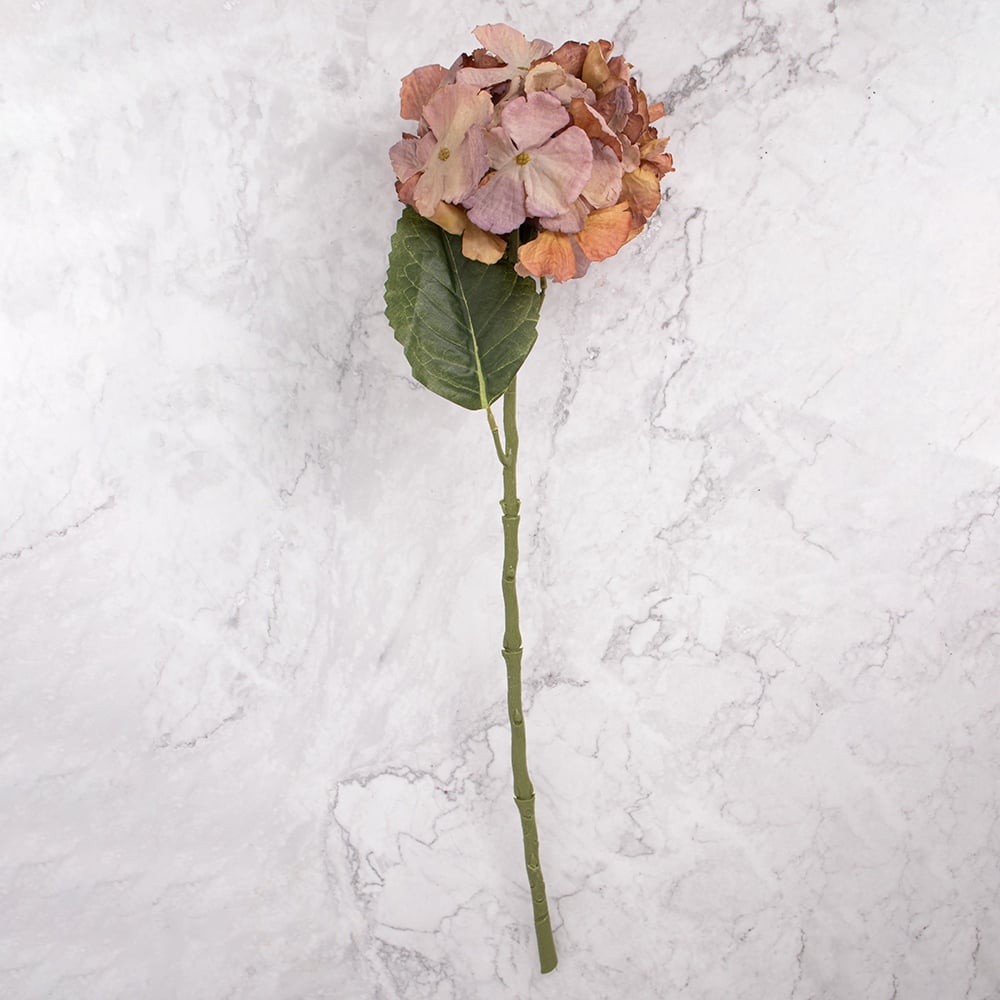 Hortensias En Vara Marrón Panorama Hogar Pack De 4 - 1