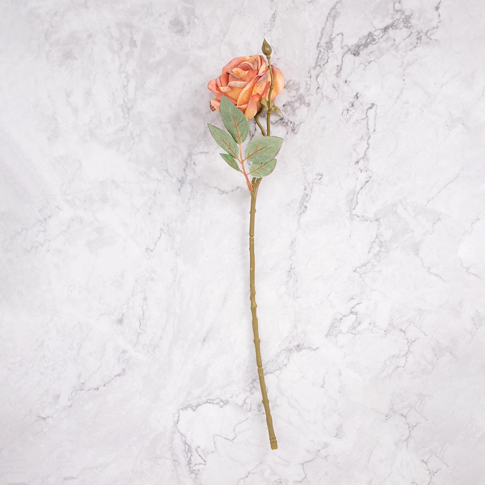 PACK DE 2 ROSAS EN VARA NARANJA PANORAMA HOGAR - 1