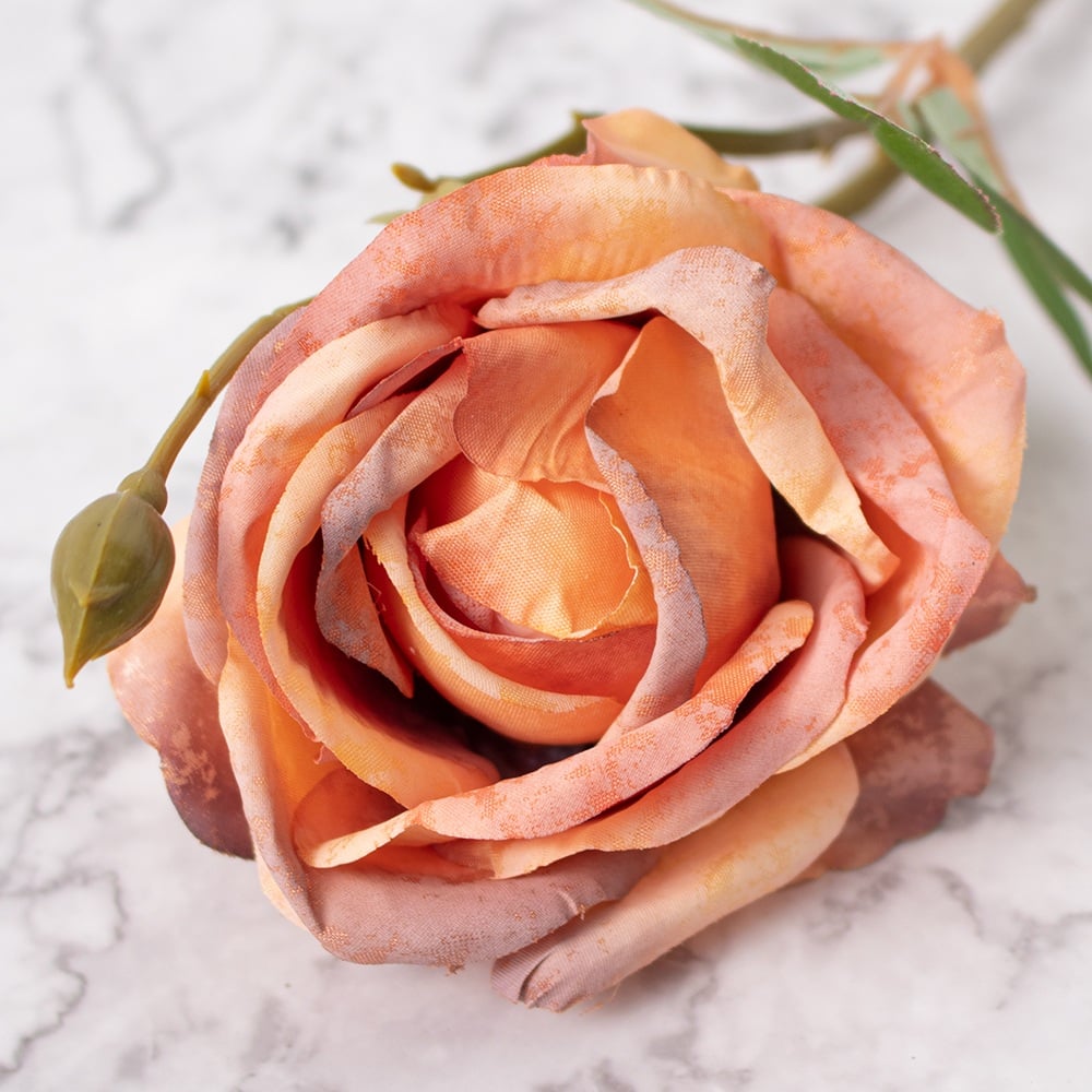 PACK DE 2 ROSAS EN VARA NARANJA PANORAMA HOGAR - 2
