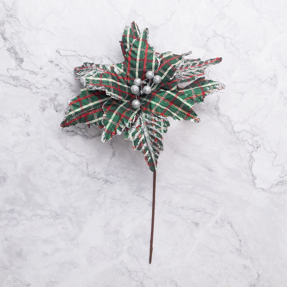 PACK DE 2 FLORES POINSETTIAS COLORES SURTIDOS PVC PANORAMA HOGAR - 6