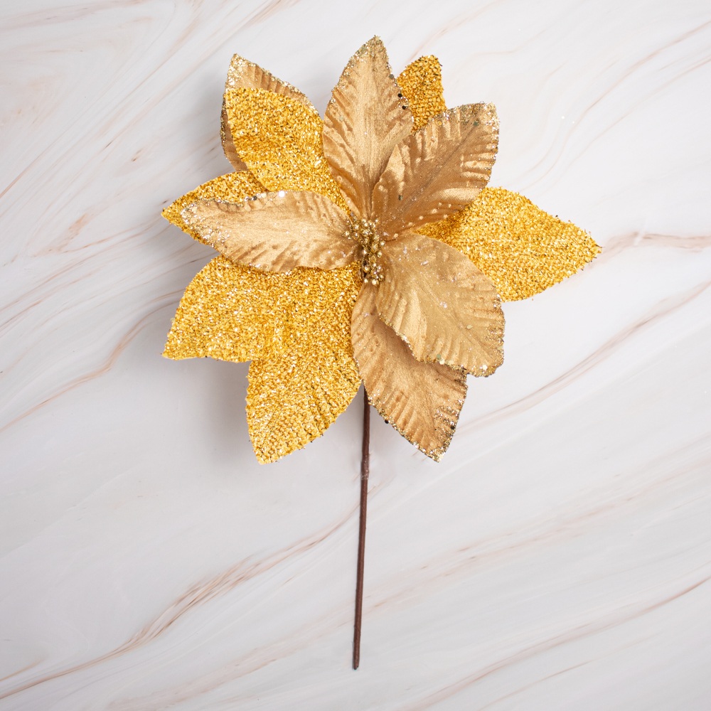PACK DE 2 FLORES POINSETTIAS SURTIDAS PVC PANORAMA HOGAR - 3