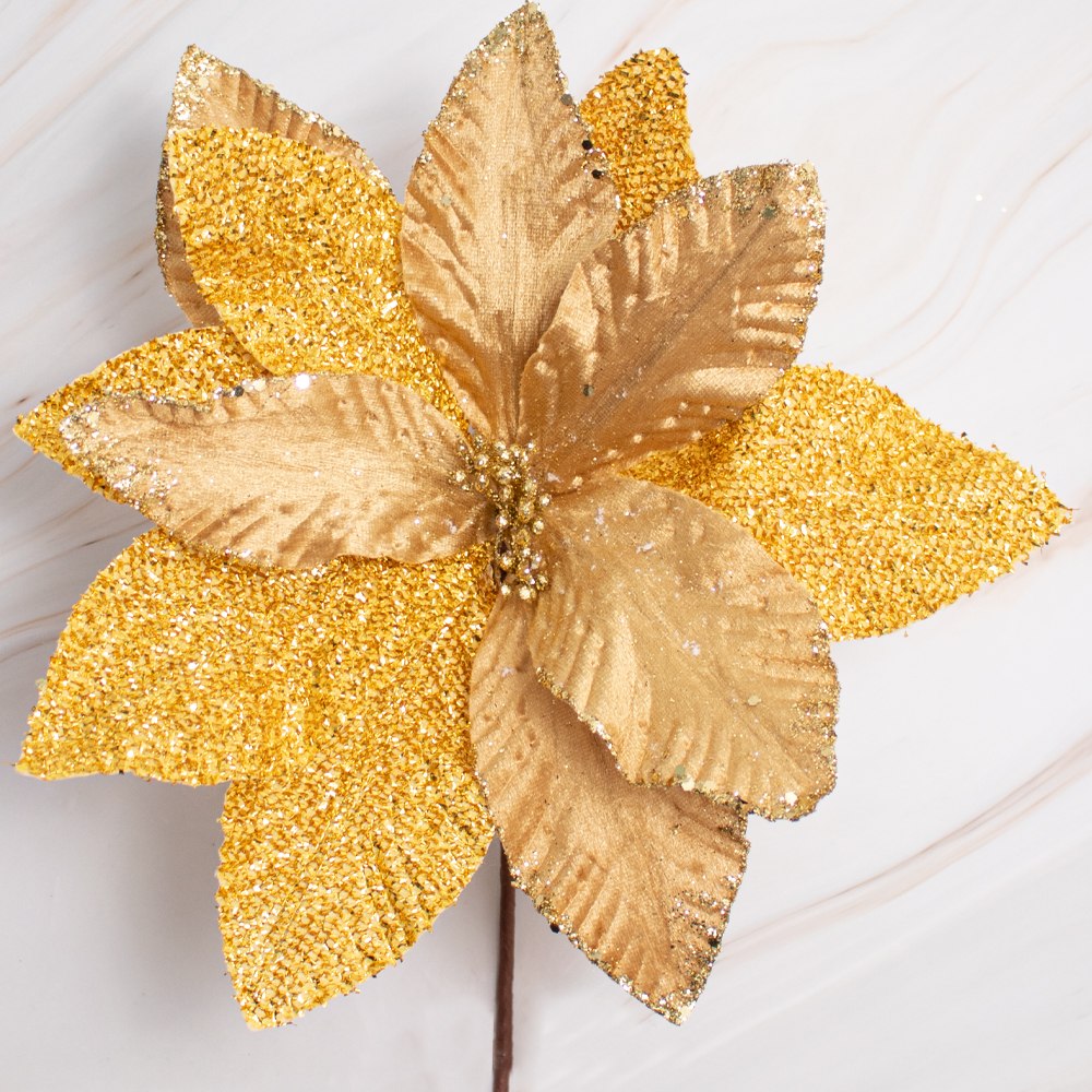 PACK DE 2 FLORES POINSETTIAS SURTIDAS PVC PANORAMA HOGAR - 4