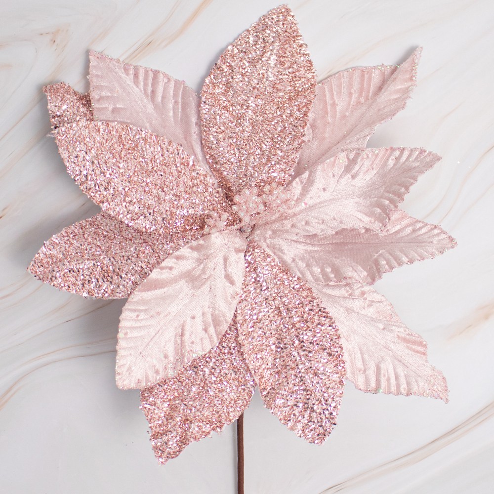 PACK DE 2 FLORES POINSETTIAS SURTIDAS PVC PANORAMA HOGAR - 8